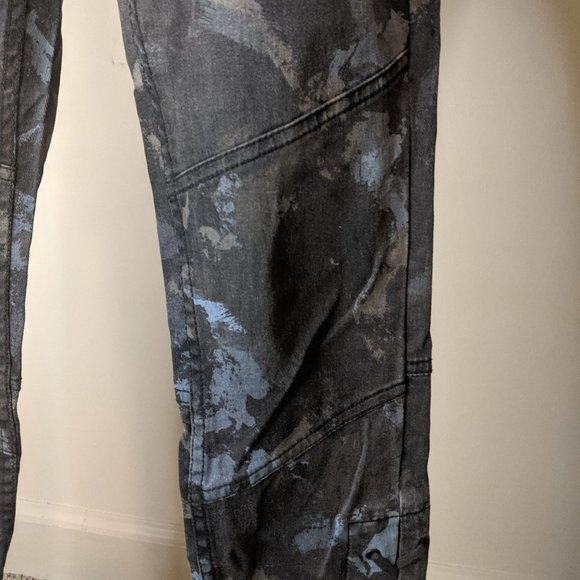 H&M L.O.G.G. Multi Blue Fitted Jeans with Lace-up Detail - Picture 4 of 4